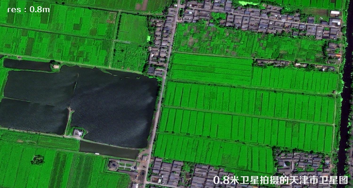 0.8米分辨率IKONOS卫星拍摄的天津市历史卫星图