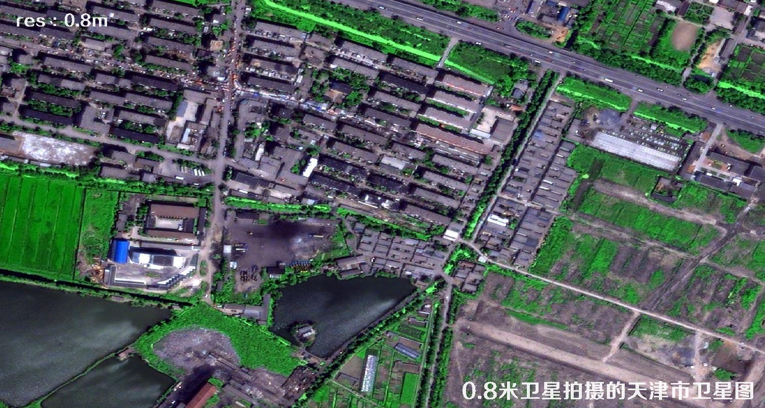 0.8米分辨率IKONOS卫星拍摄的天津市历史卫星图