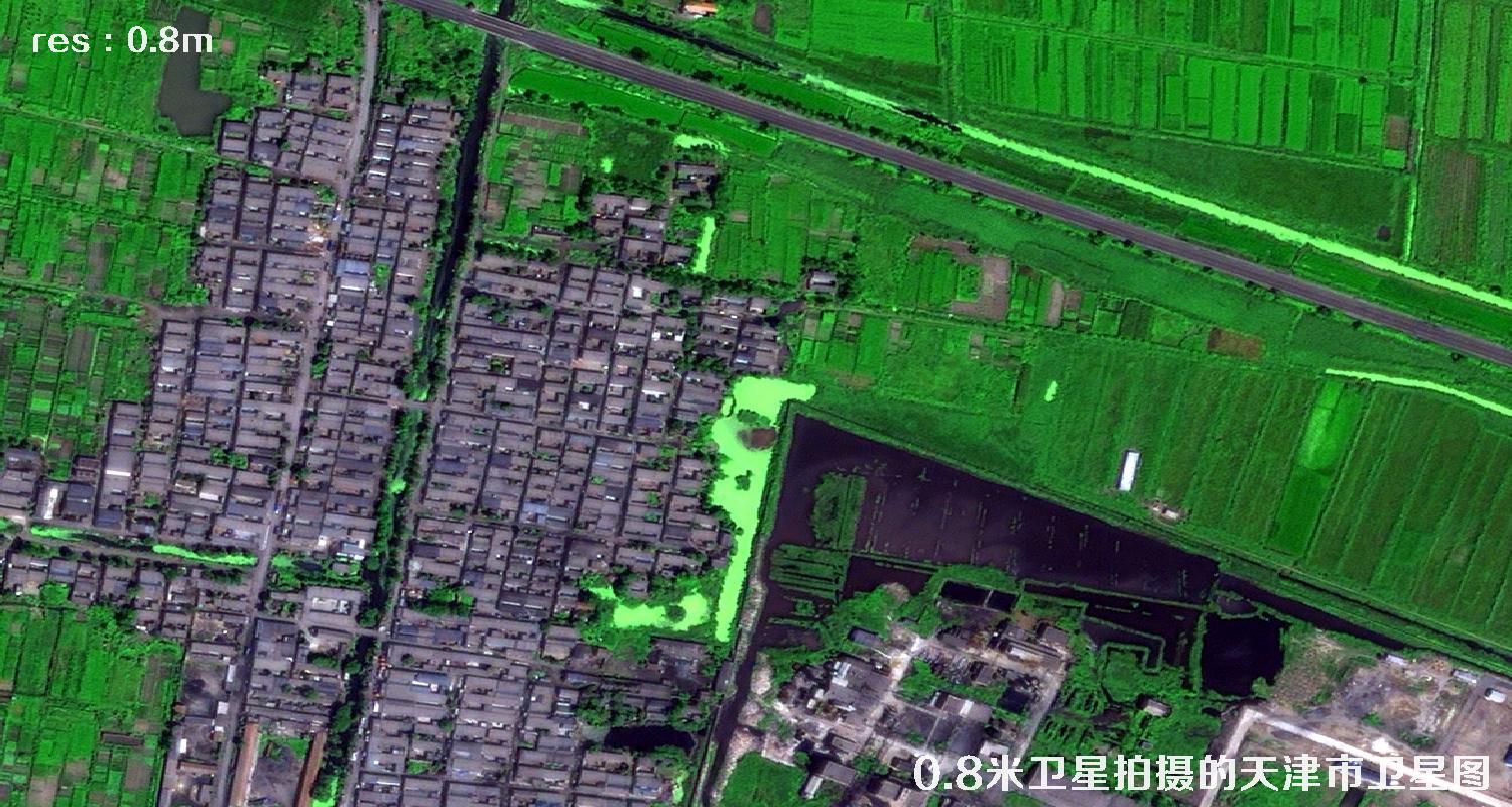 0.8米分辨率IKONOS卫星拍摄的天津市历史卫星图