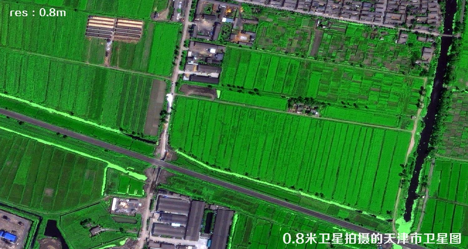 0.8米分辨率IKONOS卫星拍摄的天津市历史卫星图