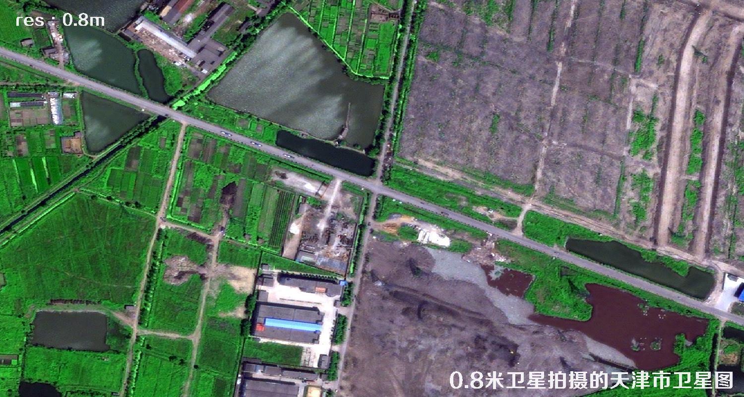 0.8米分辨率IKONOS卫星拍摄的天津市历史卫星图