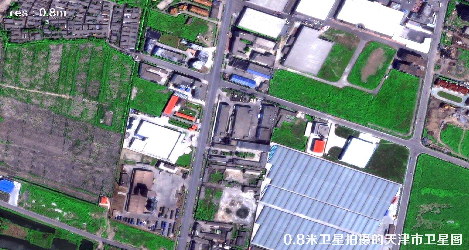 0.8米分辨率IKONOS卫星拍摄的天津市历史卫星图
