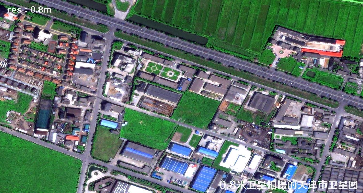 0.8米分辨率IKONOS卫星拍摄的天津市历史卫星图