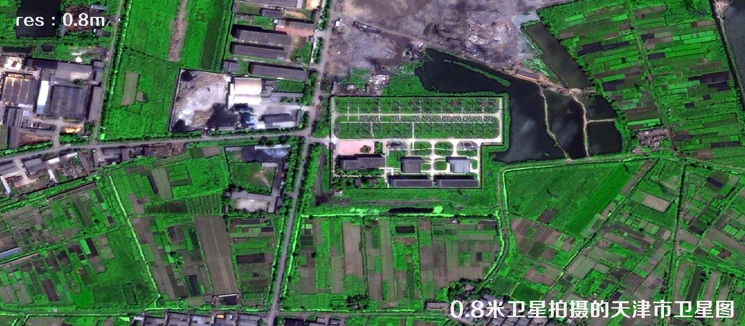 0.8米分辨率IKONOS卫星拍摄的天津市历史卫星图