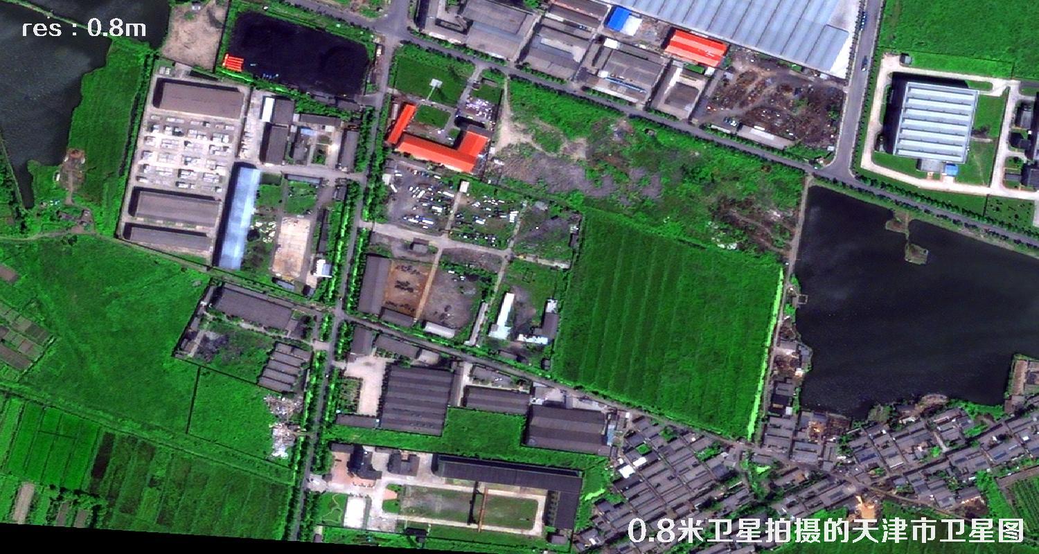 0.8米分辨率IKONOS卫星拍摄的天津市历史卫星图