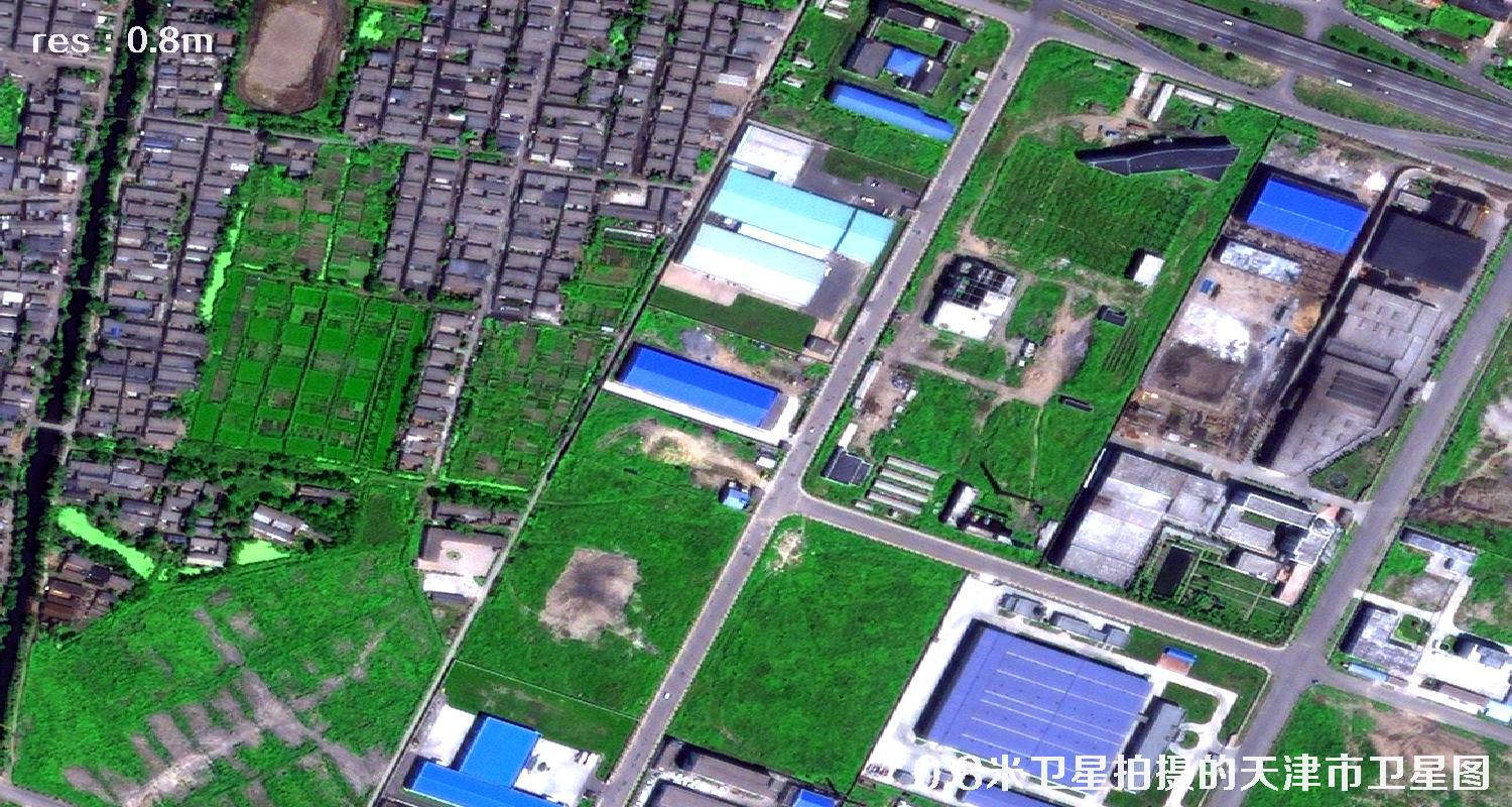 0.8米分辨率IKONOS卫星拍摄的天津市历史卫星图