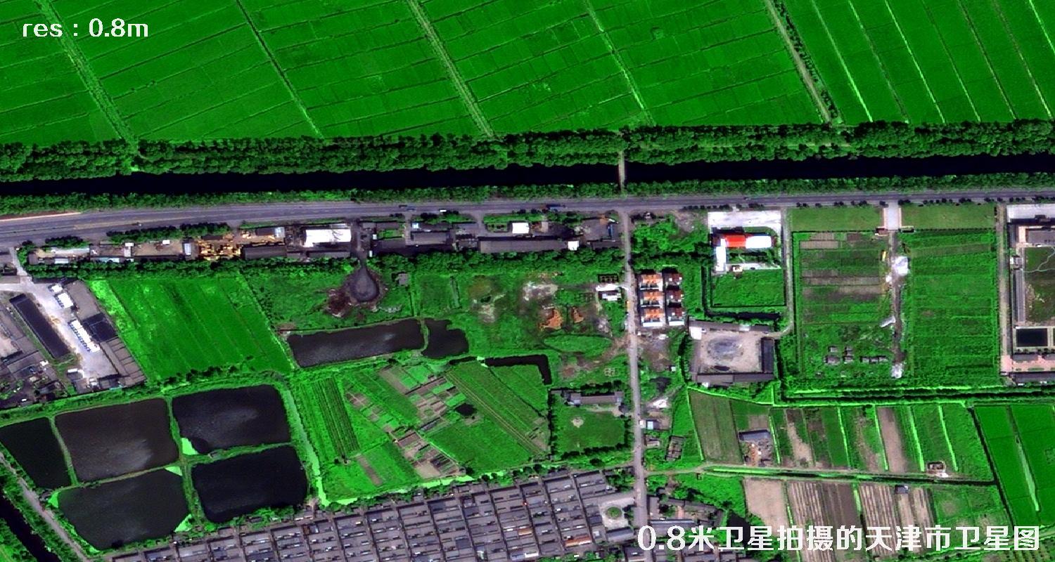 0.8米分辨率IKONOS卫星拍摄的天津市历史卫星图