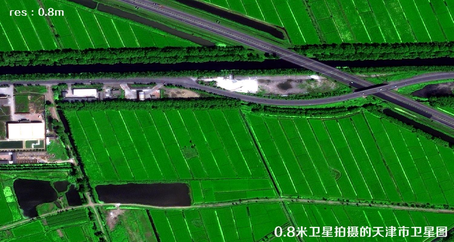 0.8米分辨率IKONOS卫星拍摄的天津市历史卫星图