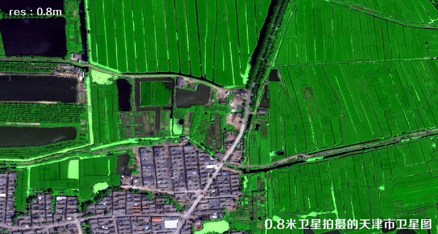 0.8米分辨率IKONOS卫星拍摄的天津市历史卫星图