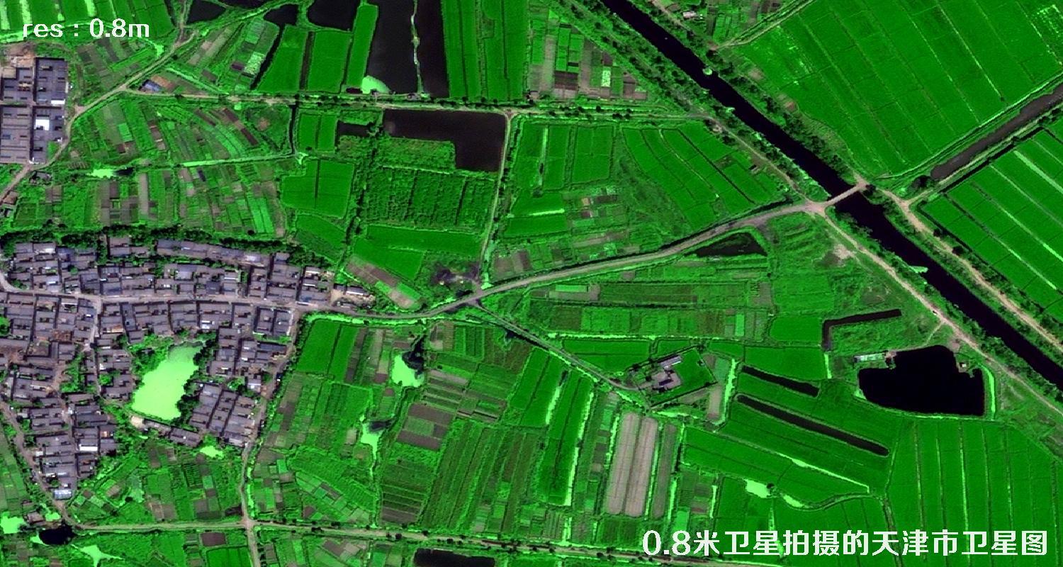 0.8米分辨率IKONOS卫星拍摄的天津市历史卫星图