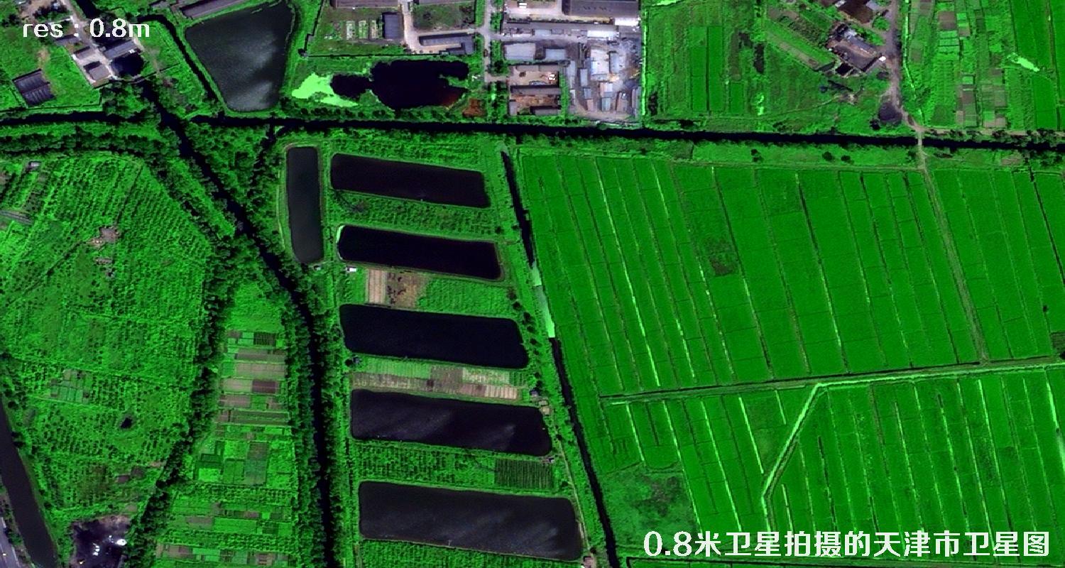 0.8米分辨率IKONOS卫星拍摄的天津市历史卫星图