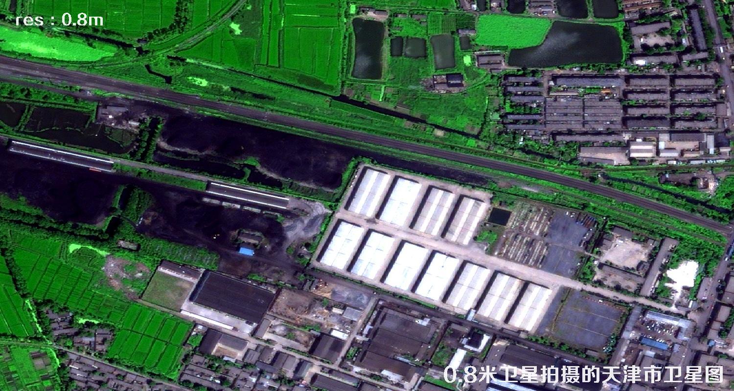 0.8米分辨率IKONOS卫星拍摄的天津市历史卫星图