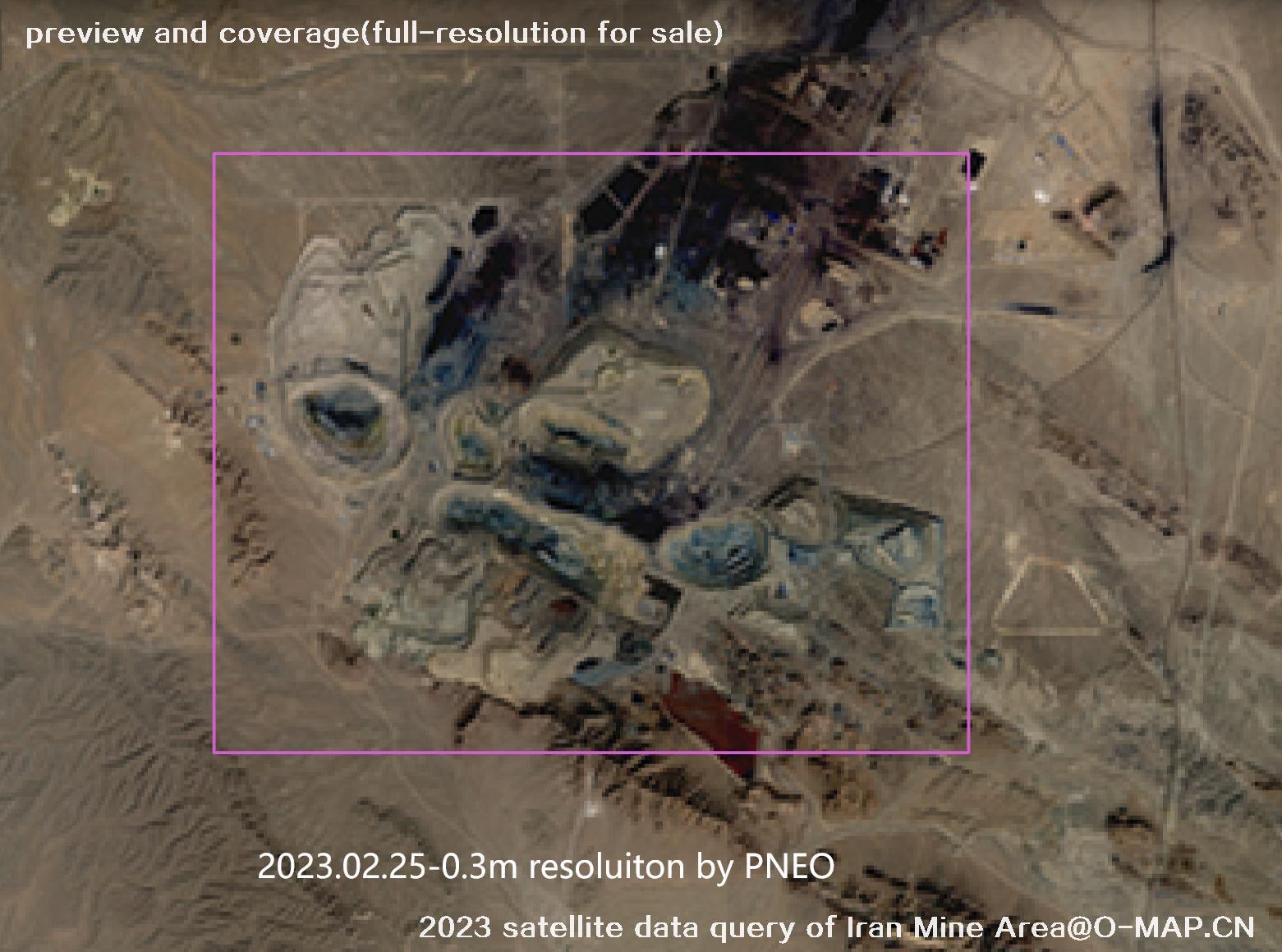 The 2023 satellite data query results of Iran Mine Area