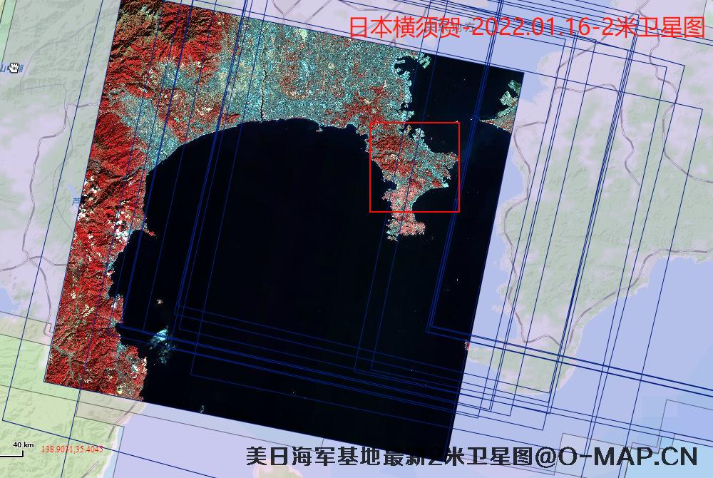 日本横须贺2022年最新2米卫星影像图