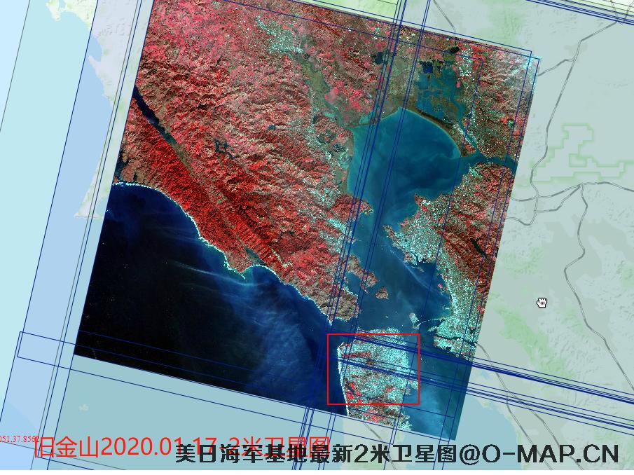 美国旧金山2020年最新2米卫星影像图