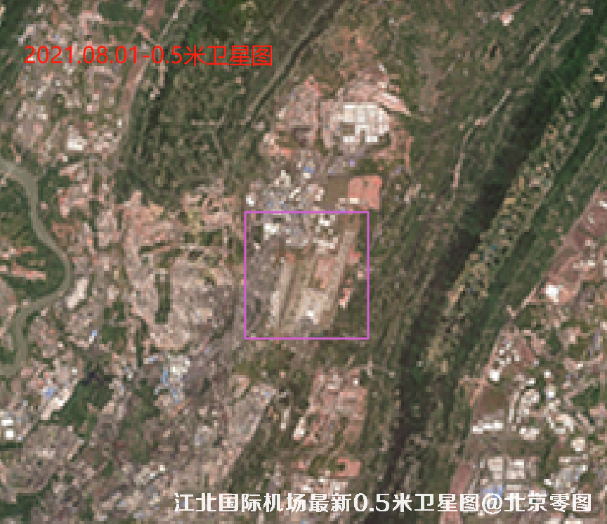 重庆市江北国际机场2021年最新卫星图