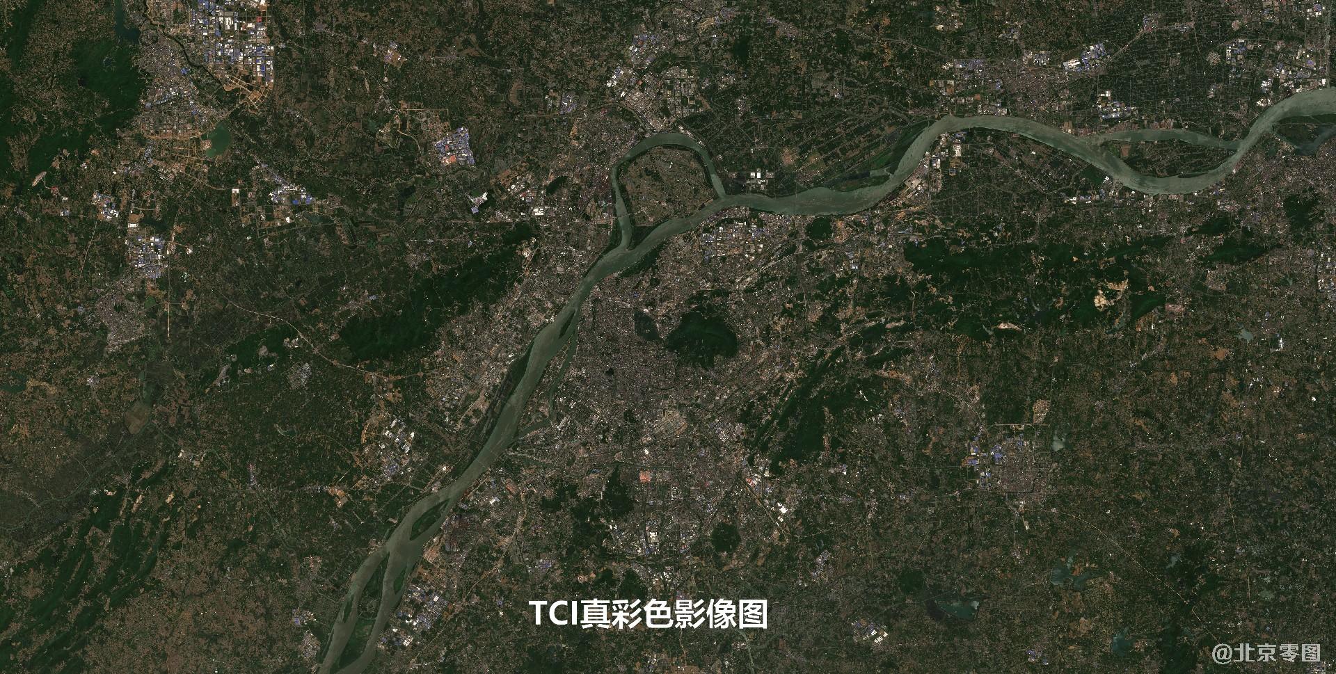 江苏省南京市2021年5月份TCI真彩色卫星图