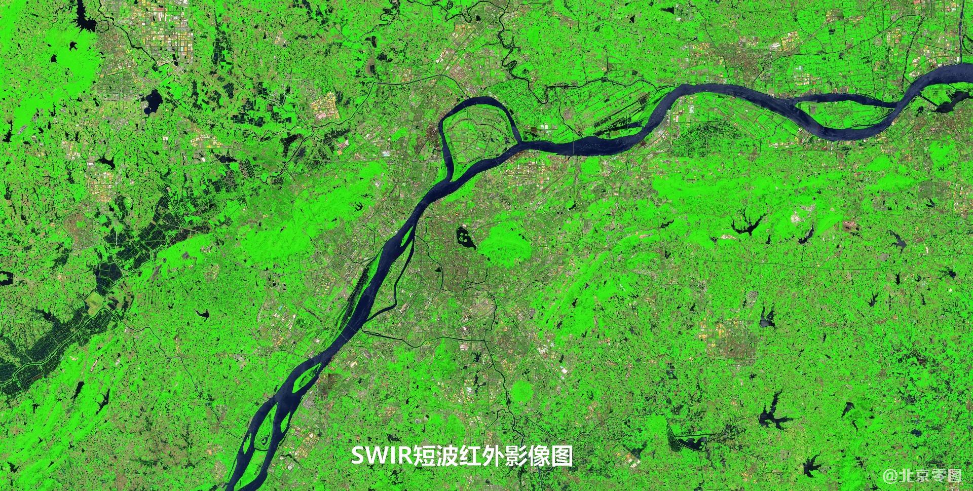 江苏省南京市2021年5月份SWIR短波红外影像图
