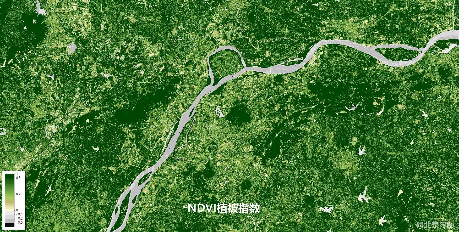江苏省南京市2021年5月份NDVI归一化植被指数图