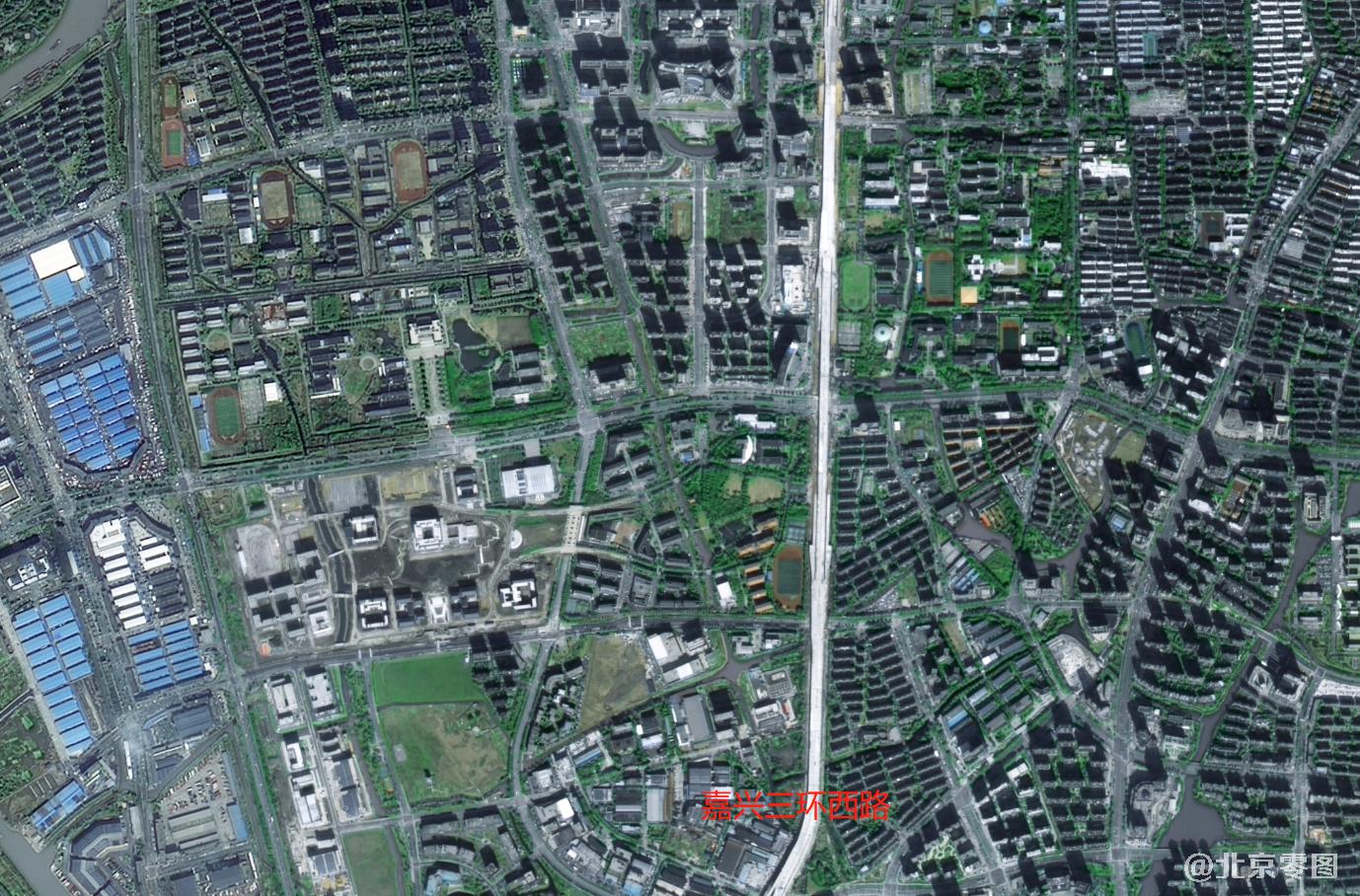 嘉兴市三环西路区域卫星图