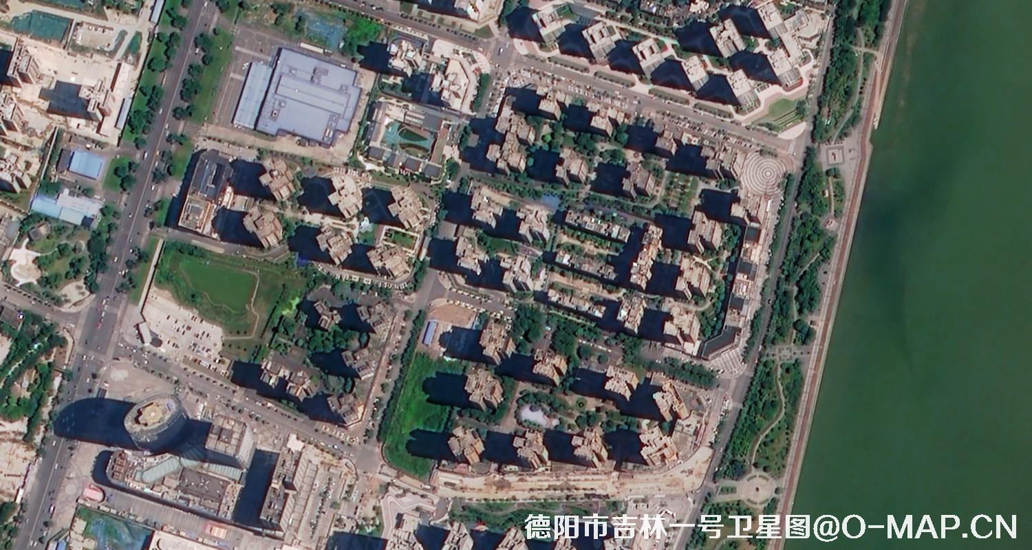 0.75米分辨率吉林一号卫星拍摄的四川省德阳市2022年最新影像图