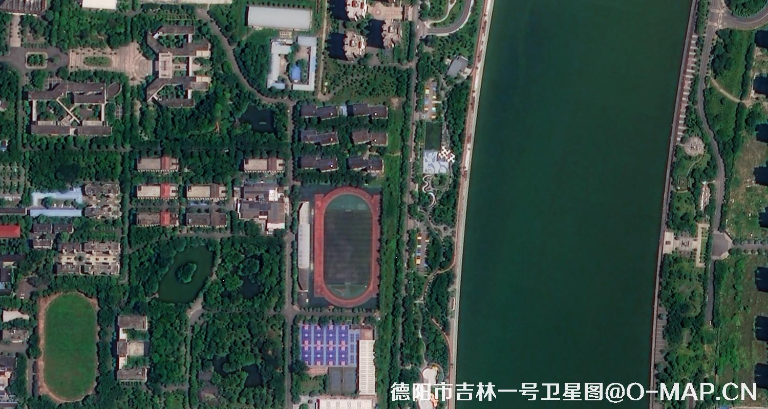 0.75米分辨率吉林一号卫星拍摄的四川省德阳市2022年最新影像图
