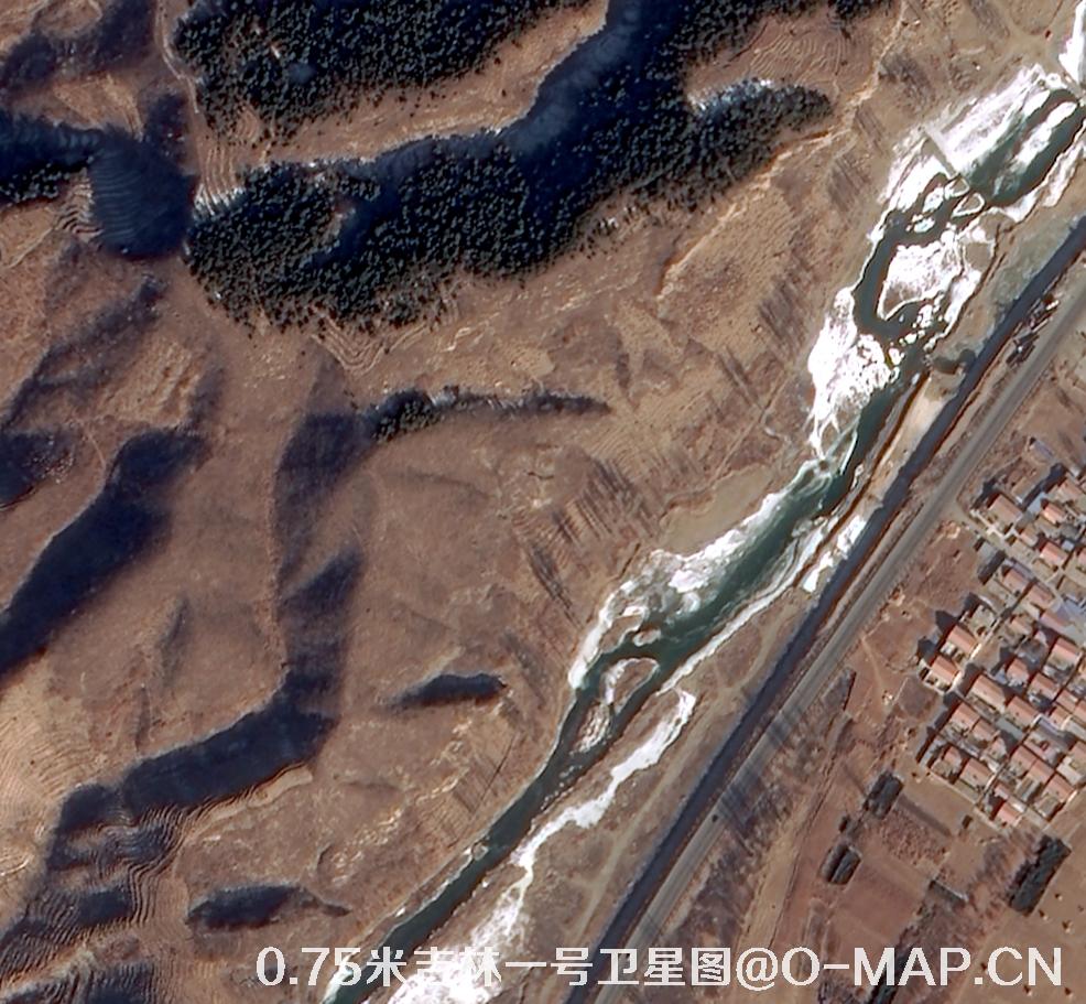 吉林一号卫星拍摄的河北省承德市0.75米卫星图