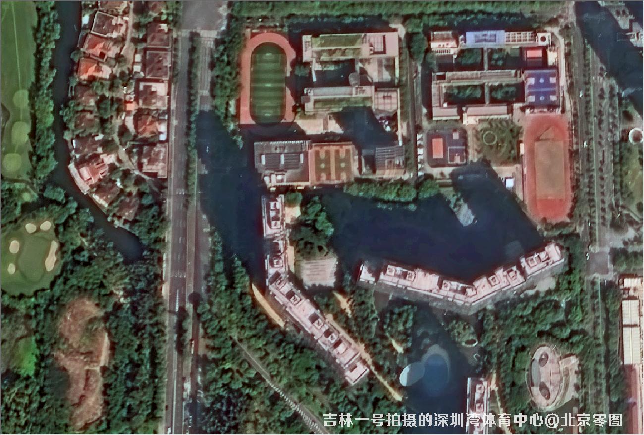 吉林一号宽幅01A星拍摄的深圳湾体育中心