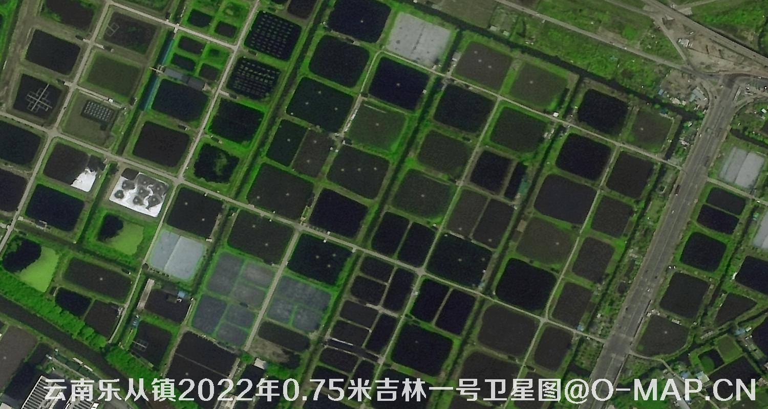 云南省顺德区乐从镇2022年0.75米吉林一号卫星图