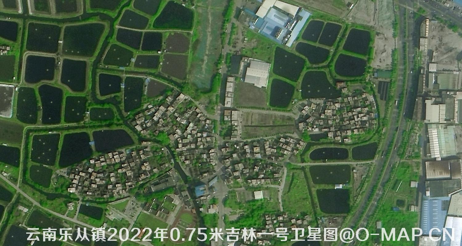 云南省顺德区乐从镇2022年0.75米吉林一号卫星图