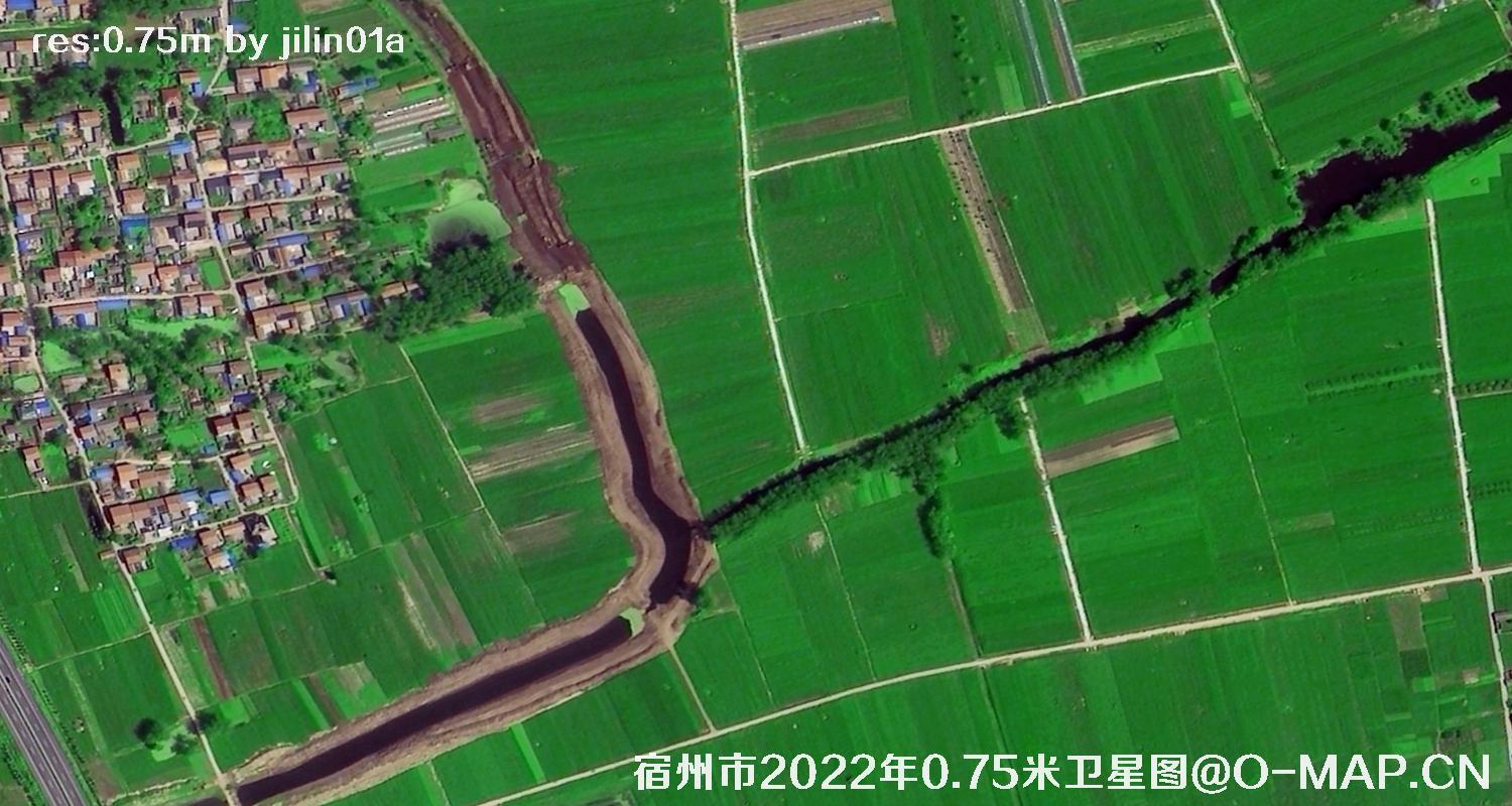 安徽省宿州市乡村0.75米分辨率卫星图