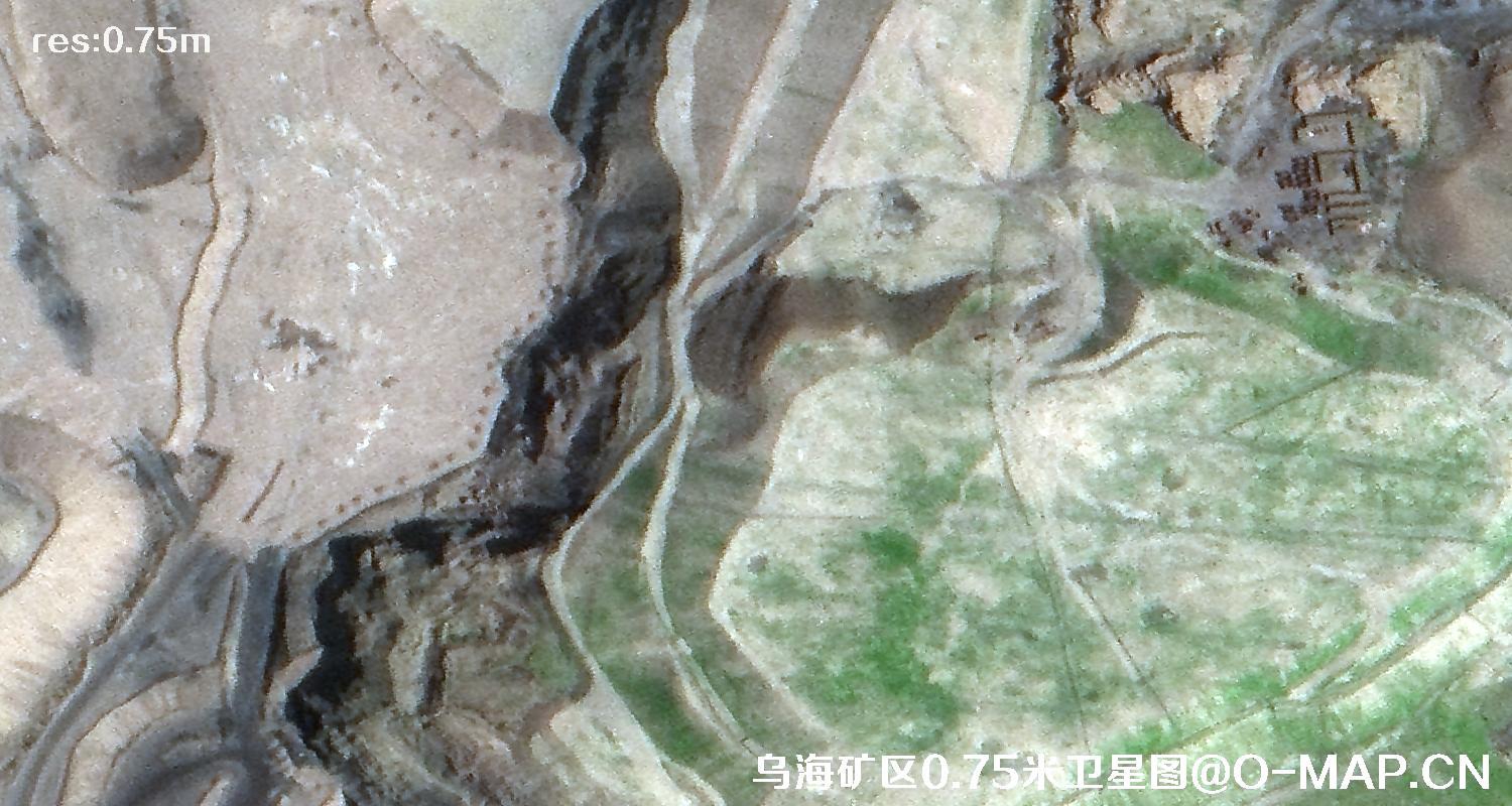 内蒙古自治区乌海市矿区0.75米卫星图