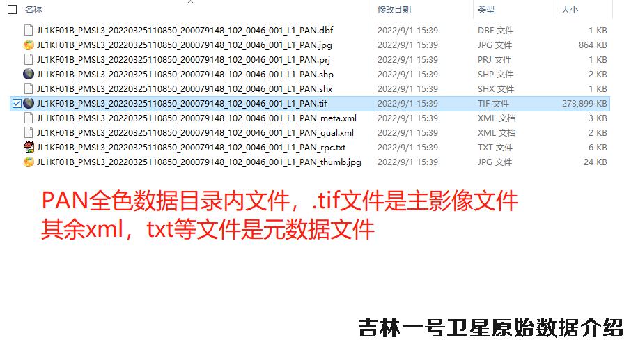 吉林一号卫星原始数据结构