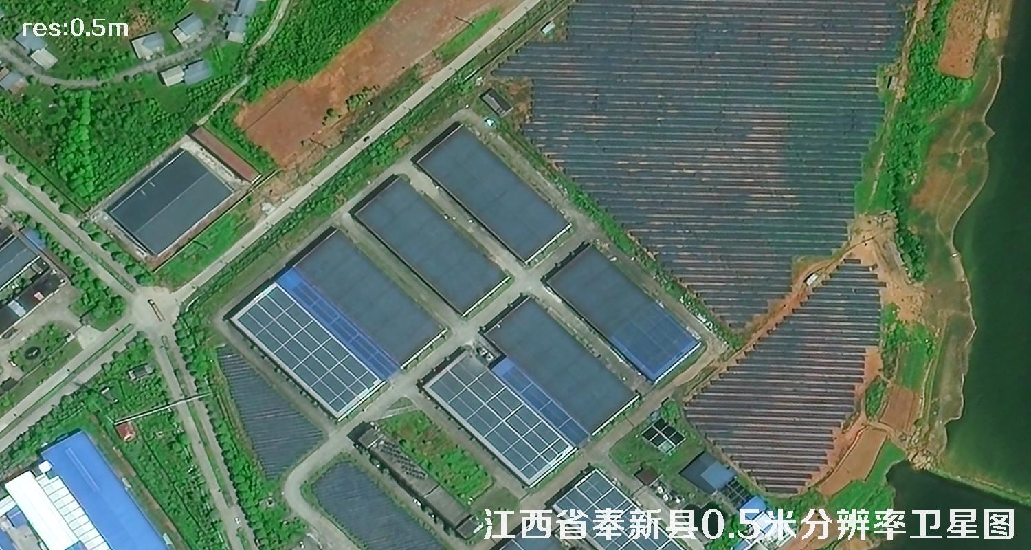 国产0.5米卫星拍摄的卫星影像图