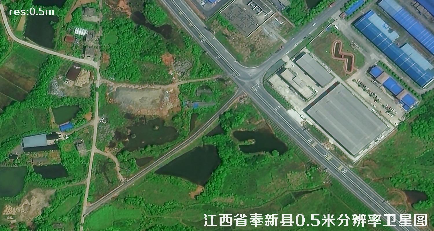 国产0.5米卫星拍摄的卫星影像图