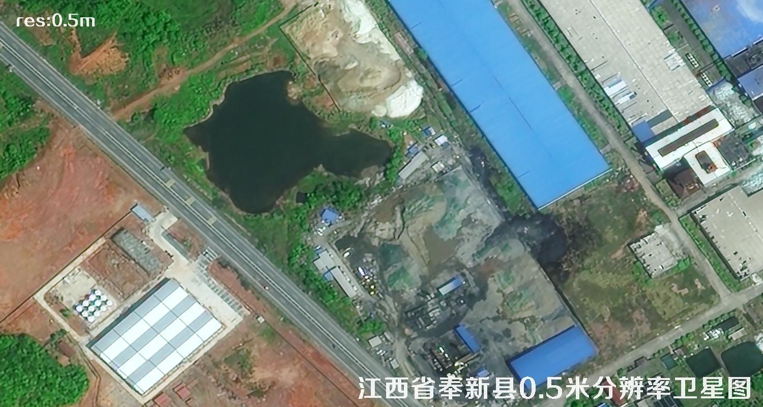 国产0.5米分辨率卫星拍摄的影像图