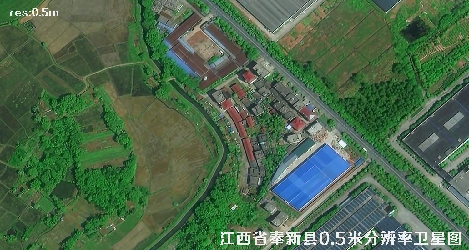 江西省宜春市奉新县2022年0.5米卫星遥感影像图