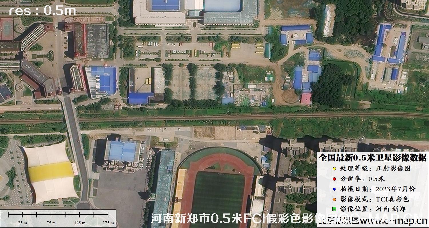 河南省新郑市2023年7月份最新0.5米遥感影像图