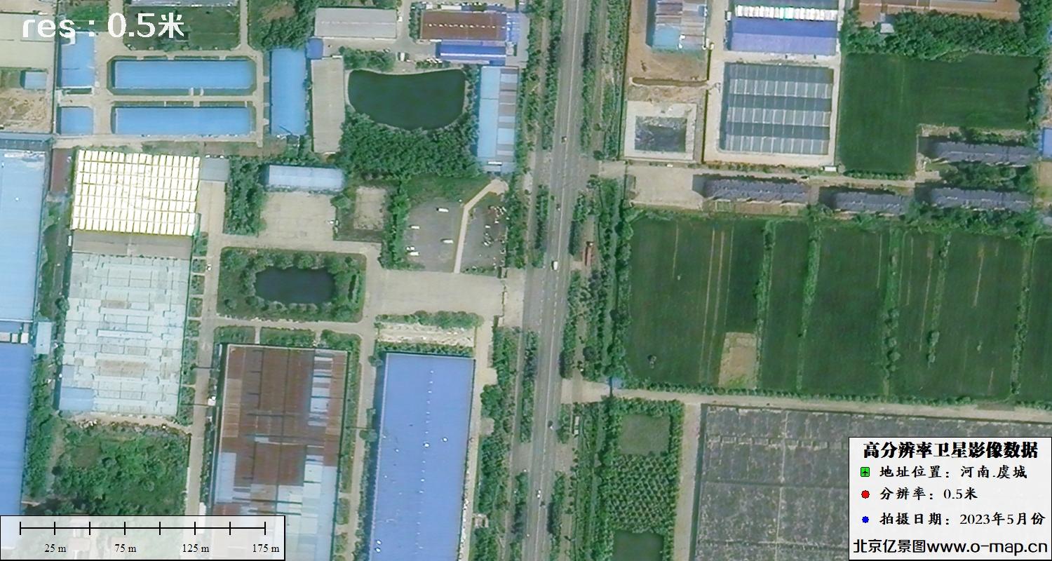 河南省虞城县2023年5月份最新0.5米卫星图像