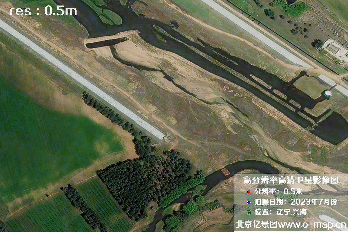 辽宁省兴海市2023年7月份拍摄的0.5米分辨率卫星影像图片