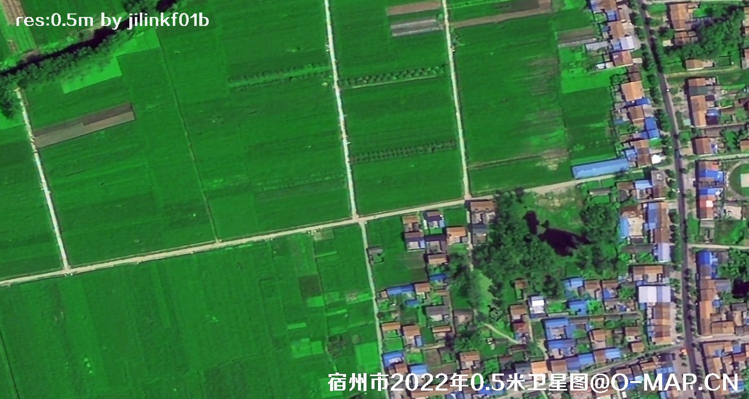 安徽省宿州市乡村0.5米吉林一号卫星图