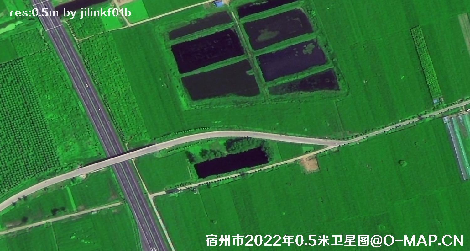 安徽省宿州市乡村0.5米吉林一号卫星图