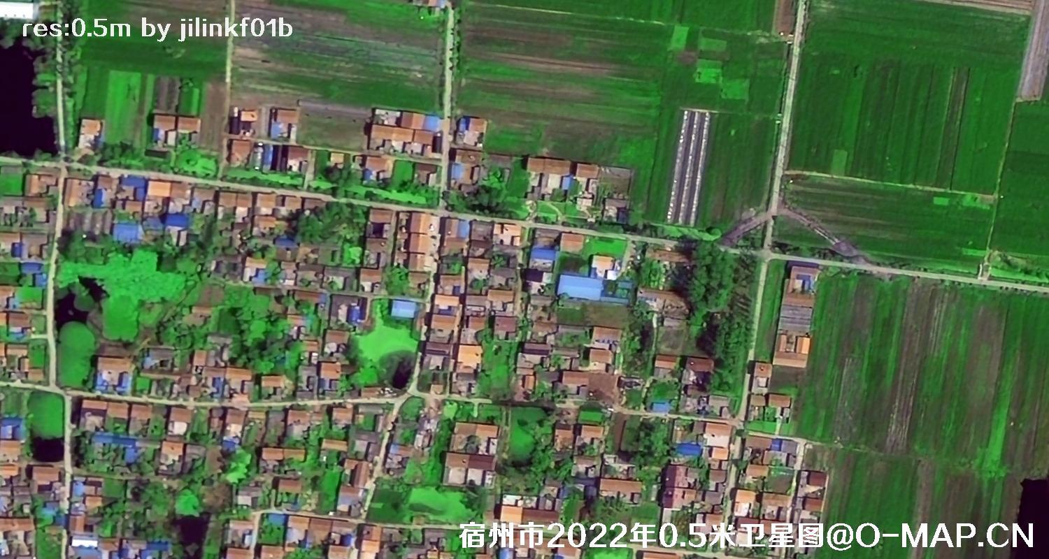安徽省宿州市乡村0.5米吉林一号卫星图