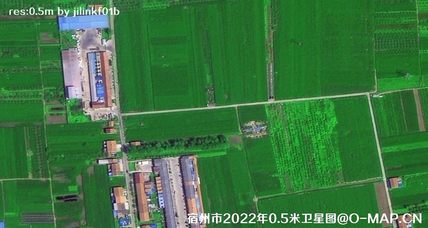 安徽省宿州市乡村0.5米吉林一号卫星图