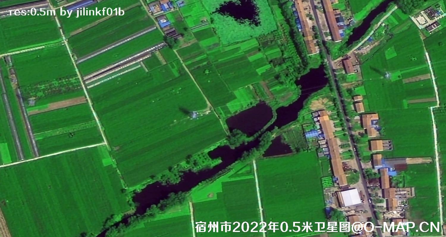 安徽省宿州市乡村0.5米吉林一号卫星图