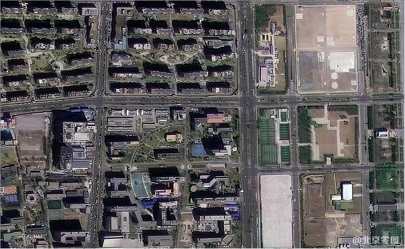 吉林一号光学A星拍摄的北京师范大学海淀校区卫星图