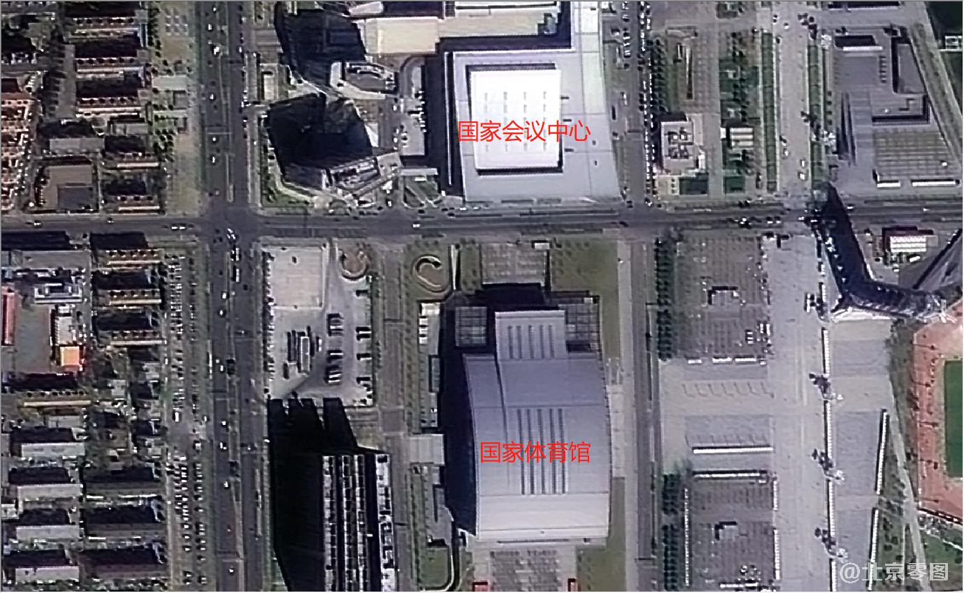 吉林一号光学A星拍摄的奥林匹克体育中心卫星图
