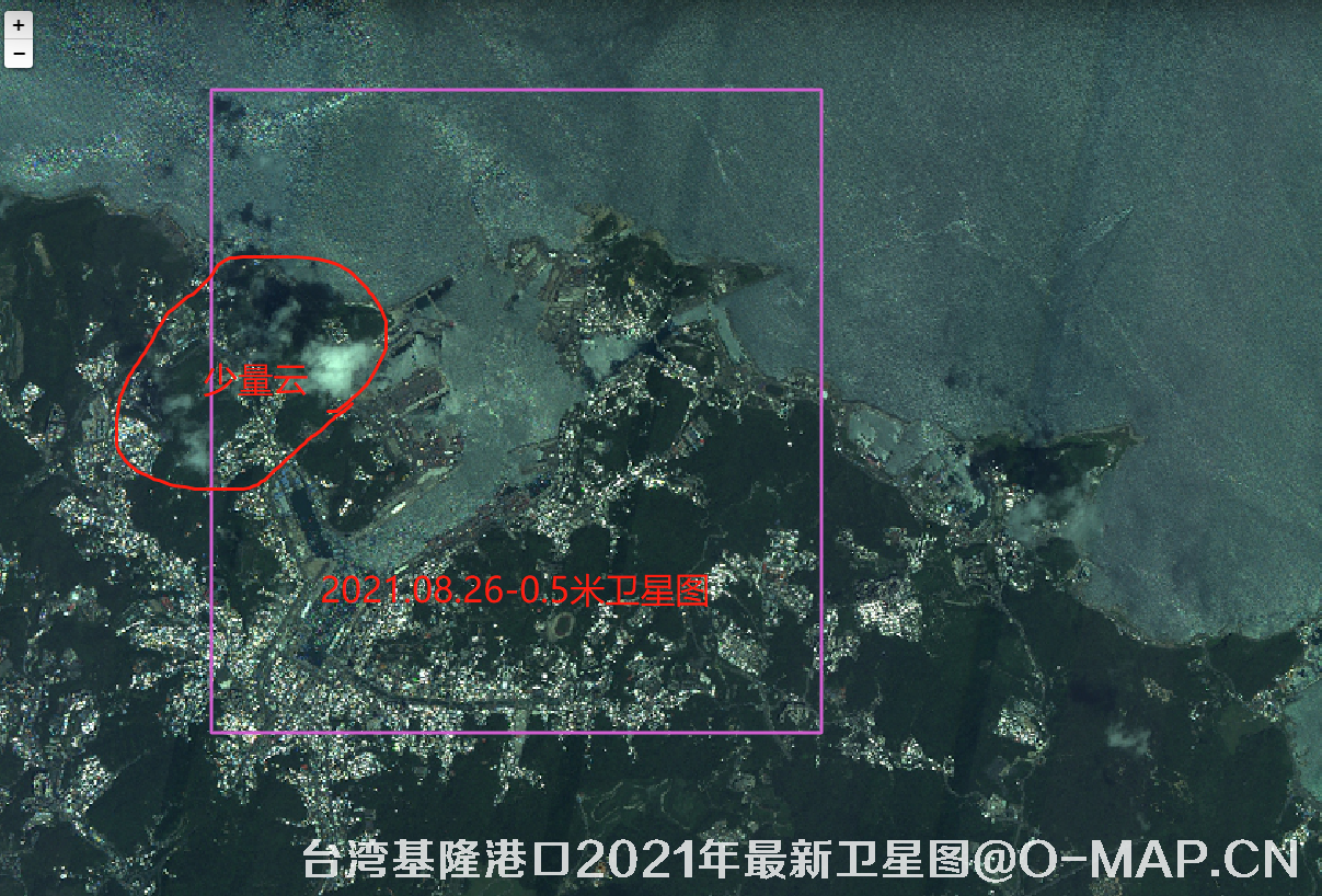 台湾基隆港口2021年最新0.5米高景一号卫星图