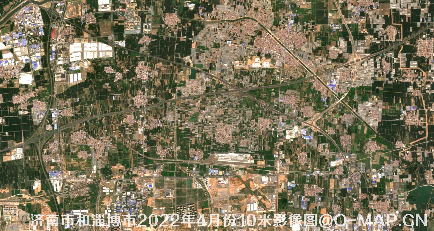 山东省济南市和淄博市2022年4月份10米影像图