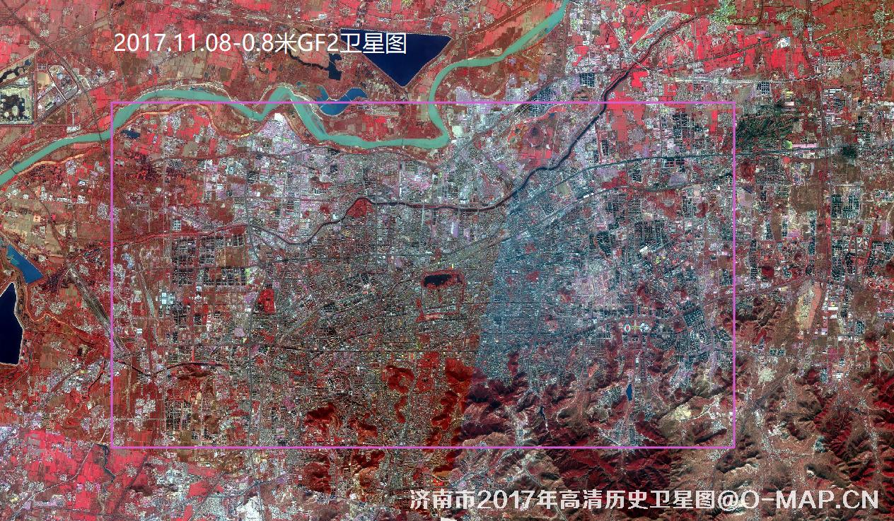 山东省济南市2017年11月份高分二号卫星图